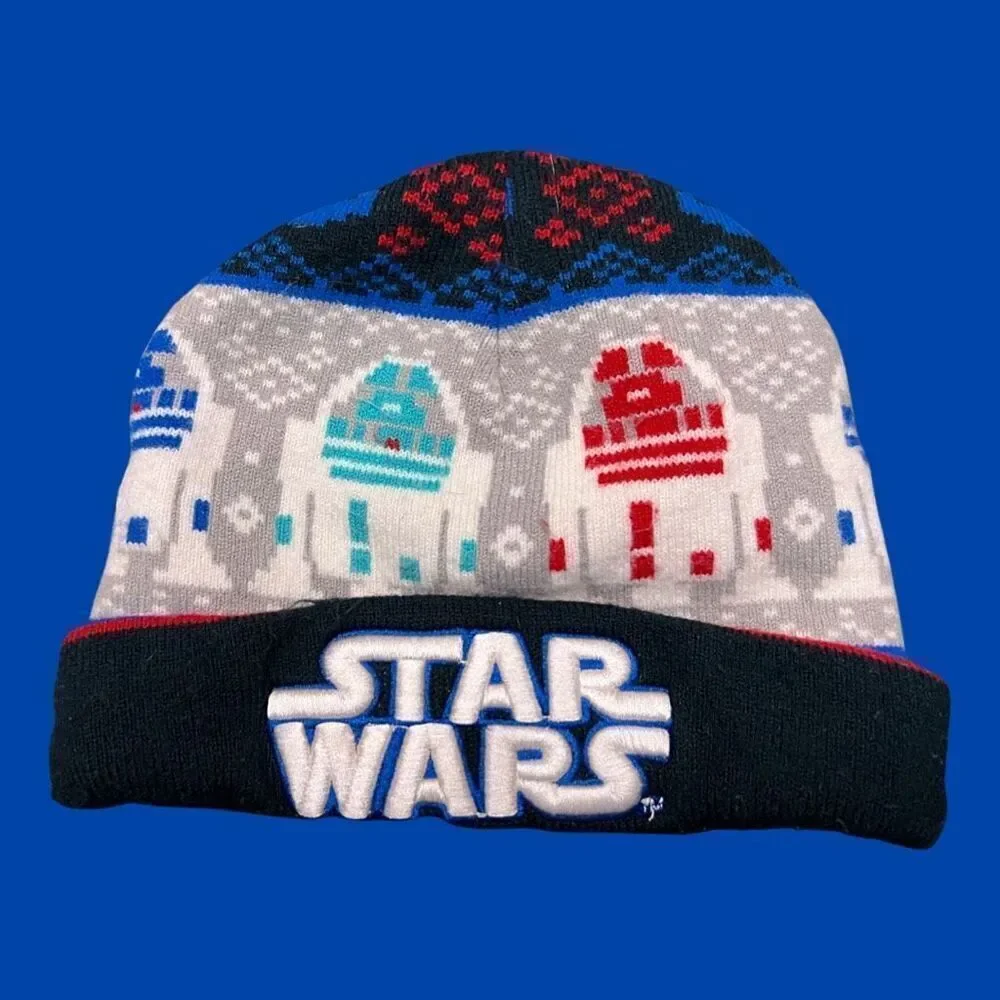Star Wars R2D2 Knit Beanie Winter Hat One Size